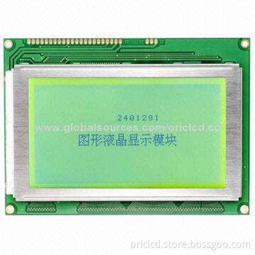 Graphics LCD Module with 240 x 128 Pixels Resolution, 114 x 64mm Viewing Area and RA6963 Controller